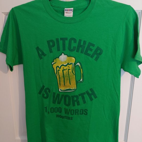 Jerzees Other - "A Pitcher is Worth 1,000 Words" Mens Hooters Tee